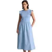 Marc O'Polo DENIM Jerseykleid mit Baumwoll-Popelinerock