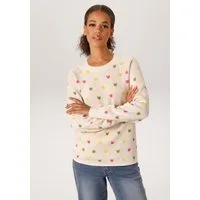 Aniston CASUAL Strickpullover mit eingestrickten grafischen Katzenköpfen