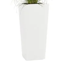 Pflanzwerk® Pflanzkübel CONIC Premium Blumenkübel Pflanzsäule Fiberglas mit Lotus-Effekt, Fiberglas - Handgefertigt - Rechteckig - Frostbeständig