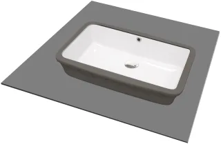 Neuesbad Serie 400 Waschtisch, weiss glänzend, 500x300MM NB1DECDT_6U5U1