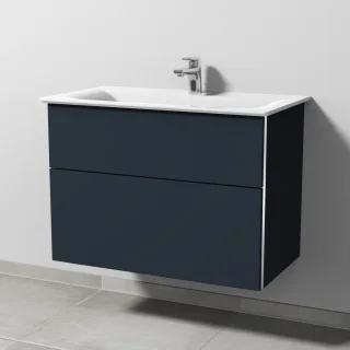 Sanipa 3way Waschtischunterbau zu Ideal Standard Connect Air Waschtisch mit 2 Auszügen, Marine-Matt BP6421R