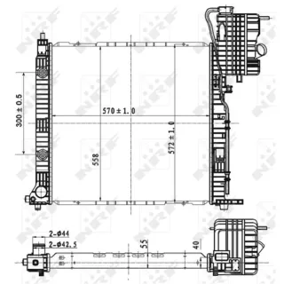 NRF Motork?hler gel?tet Mercedes V-Klasse Vito 53177