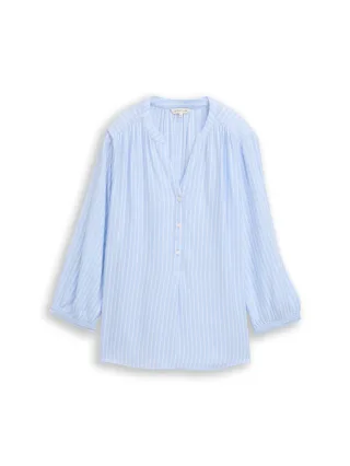 Tom Tailor - Bluse mit Streifenmuster blue white stripe - Gr. - 36