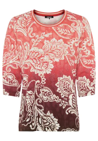 Olsen - T-Shirt Long Sleeves Sienna Red - Gr. - 38