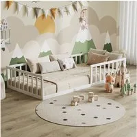 VitaliSpa® Kinderbett Minno, Weiß, 90x200 ohne Matratze (1-tlg)