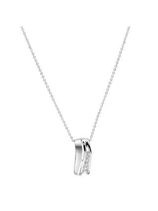Zeeme Basic Anhänger mit Kette 925/- Sterling Silber rhodiniert Zirkonia