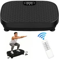 Nettlife Vibrationsplatte 9 Trainingsprogramme 199 Intensitätsstufen, 200 W, Programme Ganzkörpertraining Bluetooth Fernbedienung Lautsprecher