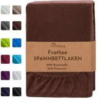 NatureMark Spannbettlaken Frottee Spannbetttuch, 80% Baumwolle / 20% Polyester, Gummizug: rundum, (1 Stück), Spannbetttuch in vielen Größen und Farben