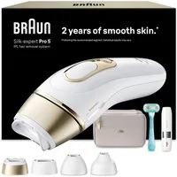 Braun IPL-Haarentferner Silk·expert Pro 5 PL5412 (Modell 2026) PL5152 (Modell 2025), pro Minute bis zu 125 Lichtimpulse, 2 Aufsätze, Venus Rasierer &  Aufbewahrungstasche