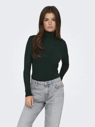 ONLY - ONLKAROL L/S ROLLNECK PULLOVER KNT NOOS Scarab - Gr. - M