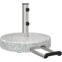 vidaXL Schirmhalter Sonnenschirmständer Grau Ø 45 x 37,5 cm Granit, 1 tlg.