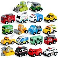 JOYIN Spielzeug-Auto JOYIN 18-tlg. Rückzieh-Spielzeugautos Für Kinder ab 3, (18-tlg)