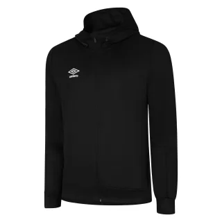 Umbro - "Total Training" Hoodie mit durchgehendem Reißverschluss für Herren (Schwarz/Weiß)