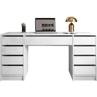 Lookway Schreibtisch MADA DOUBLE mit Schubladen (1x Schreibtisch), Breite: 157cm