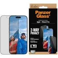 CARE by PanzerGlass Displayschutzglas 2-Way Privacy Ultra-Wide Fit Screen Protector für Apple iPhone 17 Pro, Displayschutzfolie, Schutzfolie, Bildschirmschutz, kratz- & stoßfest