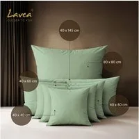 Lavea Kissenbezug 2er Set 100% Baumwolle flauschig, Jasmin, Kissenhülle, Kissenbezüge, (2 Stück), pflegeleicht, langlebige Qualität, mit Reißverschluss