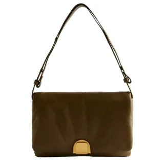 Ted Baker Samilli Tasche Mit Schlossdetails, Weich Gesteppt, Khakifarben