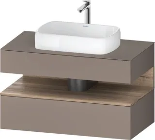 Duravit Qatego Konsolenwaschtischunterbau wandhängend Basalt Matt 1000x550x600 mm - QA4731055430010 QA4731055430010