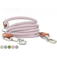 Leisegrün Hundeleine Hundeleine kleine Hunde, 4-fach verstellbar mit 2 Karabiner, 3 m, Nylon