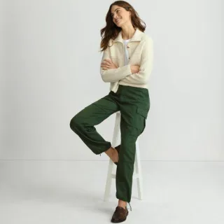 Cargohose aus Lyocell-Mix für Damen in Petite-Größe, Damen, size: petite, Grün, Baumwoll-Mischung, by Lands' End