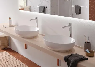 TOTO Aufsatzwaschtisch WU, rund, 55 cm, ohne Hahnloch, mit Überlauf L1705E