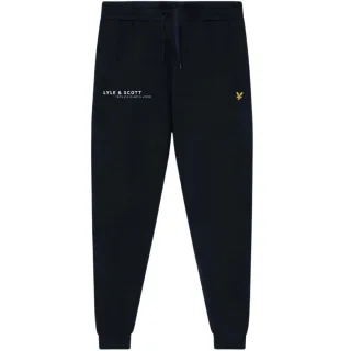 Marineblaue Jogginghose von Lyle & Scott mit Koordinatenmuster