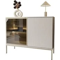 Lookway Kommode ECLIPSE K104 Kaschmir mit LED Beleuchtung, 104x39x83 cm