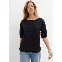 bonprix T-Shirt Ballonform, lockere Passform, Halbarm-Design, aus reiner Baumwolle