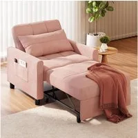 Blishom Relaxsessel 3-in-1 Schlafsessel Schlafsofa Klappbett Relaxsessel 78x86x84 cm, multifunktionaler Sessel zum Ausziehen als Gästebett