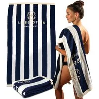 Liebenstein Strandtuch Premium Badetuch aus Baumwolle, Weiches Reisehandtuch, 100x180 cm