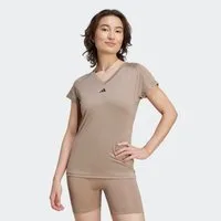 adidas Performance T-Shirt AEROREADY TRAIN ESSENTIALS MINIMAL BRANDING V-NECK Trainingsshirt, feuchtigkeitsabsorbierend mit V Ausschnitt