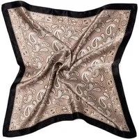 MayTree Seidentuch quadratisch, Paisley mit Rand, 53x53 cm, Nickituch, Bandana-Schal, (Stück), 100% Seide, Trachten, Oktoberfest