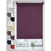 Verdunklungsrollo Seitenzugrollo, Sonello, verdunkelnd, einfach Montage ohne Bohren, freihängend, Klemmfix, 30cm x 100cm Violett Verdunkelungsrollo, Rollos Fenster, Sonnenschutz