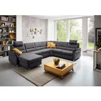 Die PlanBar Wohnlandschaft ZE-EM16033 U-Form, Breite 330 cm, 4 Teile, wahlweise mit Kopfstützen und Bettfunktion