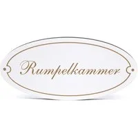 Dekolando Hinweisschild Türschild Oval - Rumpelkammer - Schild 15 x 7 cm - Schilder Türschilde, (1 St)