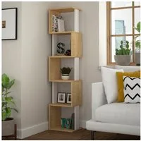Decortie Bücherregal Piri, Standregal Bücherregal Holz Wohnzimmer, 35 x 30 x 161 cm