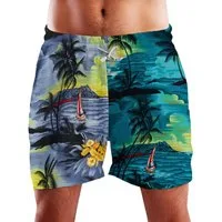 King Kameha Badeshorts Surf Funky Hawaii Bade-Shorts Mesh-Einsatz Verschluss Kordelzug Mit integriertem Mesh-Innenslip für extra Komfort