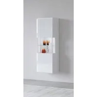 OTTO home Hängevitrine Toledo,Höhe 159 cm trendige Glasvitrine mit dekorative MDF-Front Vitrine mit Glasfront, ohne Beleuchtung, viel Stauraum, hochglanz