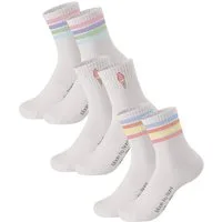 Made by Nami Socken Crew Socks Tennissocken weiß - Print - Baumwolle (3-Paar) 41-44, atmungsaktiv