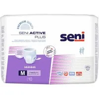 seni Inkontinenzboxer Seni Active Plus Inkontinenzpants Größe M 8 x 10 Stück (Multipack, 80-St., 8 Packungen à 10 Stück, Gesamtmenge: 80 Stück) Atmungsaktiv, latexfrei, Nässeindikator, wie Unterwäsche anziehbar