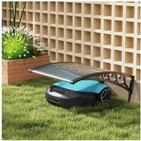 FIVMEN Gartengerätehalter Mährobotergarage Rasenmäher Garage Carport Rasenroboter Garagendach, (Dach Carport Schutz vor Regen Hagel UV-Strahlen, 103 x 81x 45 cm)