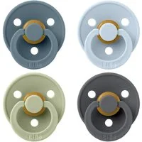 BIBS Schnuller Colour Kirschform Beruhigungssauger im 4er Pack, Harmonische Farben Bibs Colour im praktischen 4er Pack