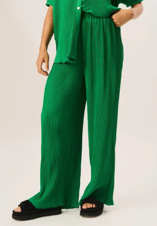 Plisse Loungewear Weite Hosenbeine