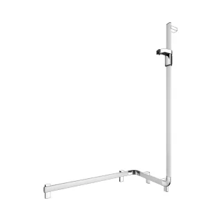 KEUCO AXESS Eck-Duschhandlauf 90° mit Brausestange rechts, Metall, B: 53,1 H: 130,1 T: 85 cm, 350081 35008178601
