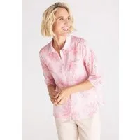FRANK WALDER Klassische Bluse mit dekorativem Lochmuster