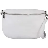 ITALYSHOP24 Bauchtasche Made in Italy Damen Leder Bauch- Gürteltasche CrossOver Body Bag Handy, Schultertasche Umhängetasche Hüfttasche, leicht & Elegant, Echtleder