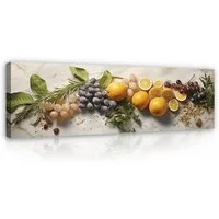 Wallarena Leinwandbild Natur - Mehrfarbig - Wohnzimmer, Mehrfarbig, 145x45x3cm