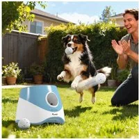 PawHut Tier-Intelligenzspielzeug Automatischer interaktiver Ballwerfer, ABS, Automatischer Ballwerfer (1-tlg) für kleine, mittlere Hunde, Blau