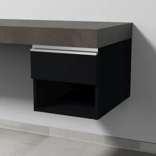Sanipa Anbau-/Solitärschrank 2morrow (L2350) 340x350x520 Schwarz-Matt, L235008 L235008