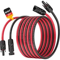 Rhein Beleuchtung Solaranlage 4 mm²/12AWG Solarkabel-Verlängerungskabel (mit Buchse und Stecker), 0 W, Hochreiner Kupferkern und PPE-Material, (Set, 1-St., solarkabel verlängerung, solarkabel 4mm2, mc4 verlängerung), Für Photovoltaikanlagen, flexibel